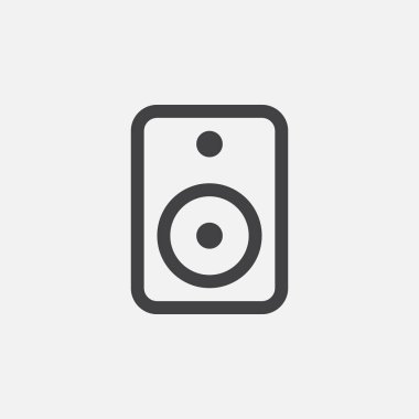 Beyaz arkaplanda hoparlör simgesi izole edildi 