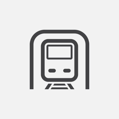 Beyaz arka plan üzerinde izole Metro simgesi 