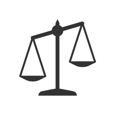 Terazi beyaz arka plan üzerinde izole simgesi 