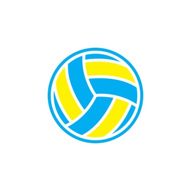 Beyaz arka plan üzerinde izole voleybol simgesi 
