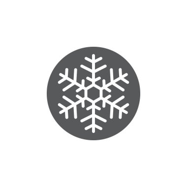 Kar Tanesi simgesi beyaz arkaplanda izole edildi 