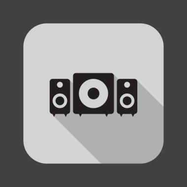 siyah arka plan üzerine stereo sistem kutsal kişilerin resmi 