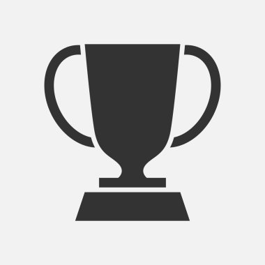 Kupa izole simge vektör beyaz arka plan üzerinde 