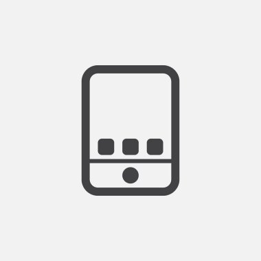 Beyaz arkaplanda tablet simgesi izole edildi 