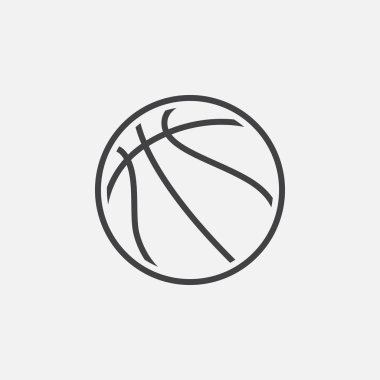 Beyaz arka plan üzerinde izole basketbol simgesi 