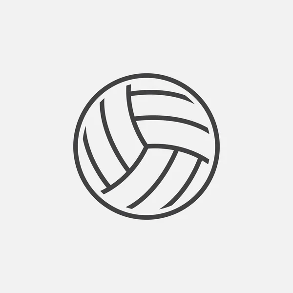 Volleyboll Ikonen Isolerad Vit Bakgrund — Stock vektor