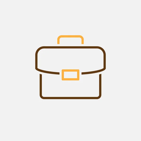 Briefcase Line Icon Color Portfolio Outline Vector Illustration Linear Pictogram — Stock Vector