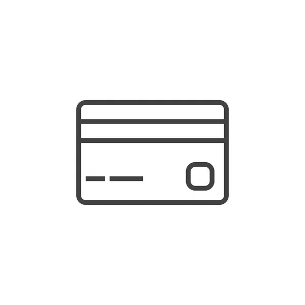 Betalning Ikon Kreditkort Disposition Vektor Logotypen Linjär Piktogram Isolerad Vit — Stock vektor