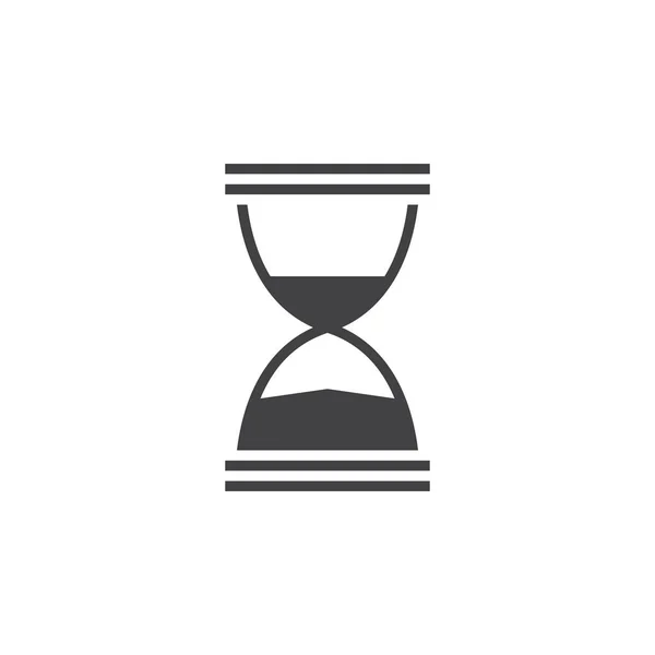 Kum Saati Yarım Simge Vektör Kum Saati Katı Logo Illüstrasyon — Stok Vektör
