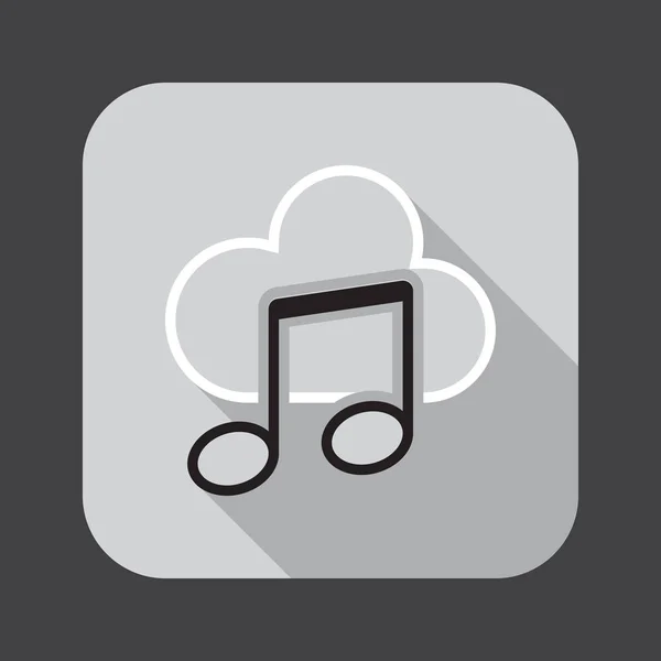 Icône Musique Cloud Illustration Vectorielle — Image vectorielle