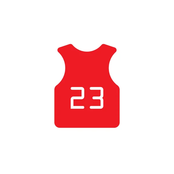 Basket Jersey Ikonen Isolerad Vit Bakgrund — Stock vektor