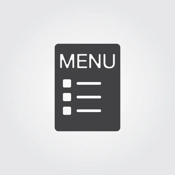 Ícone Menu Isolado Fundo Branco — Vetor de Stock