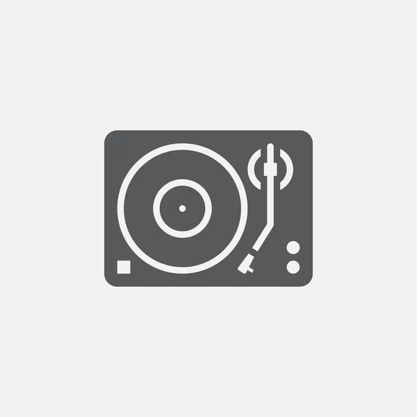 Turntable Line Isolated White Background — Stock Vector