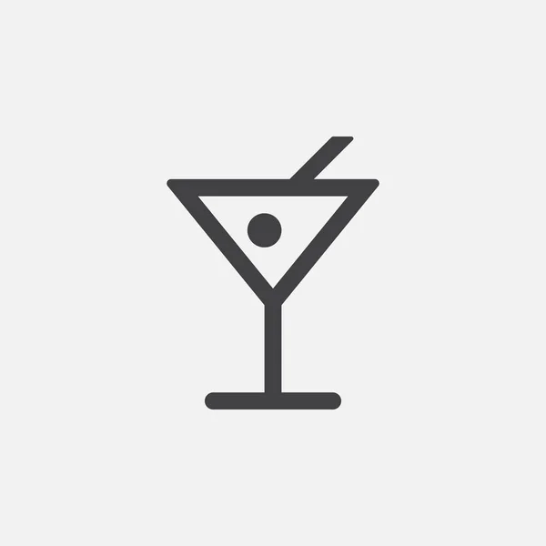 Cocktail Symbol Isoliert Auf Weißem Hintergrund — Stockvektor