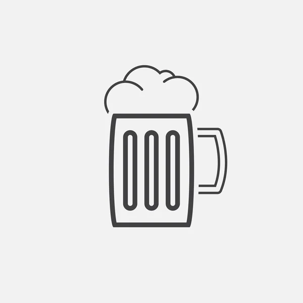 Icono Cerveza Aislado Sobre Fondo Blanco — Archivo Imágenes Vectoriales