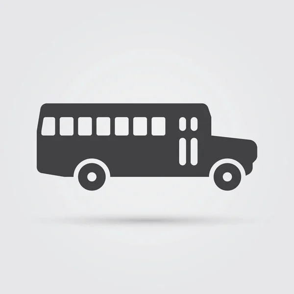 Піктограма Шкільного Автобуса Векторні Ілюстрації Ізольовані Білому Тлі — стоковий вектор
