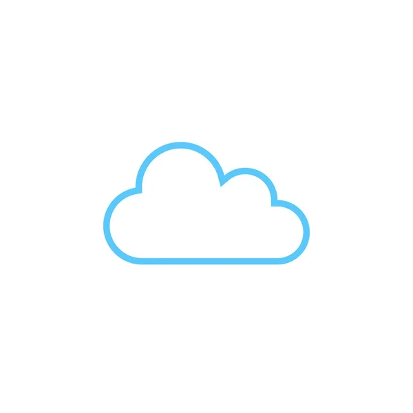 Ikona Čáry Cloud Obrys Vektorové Logo Ilustrace Lineární Piktogram Izolované — Stockový vektor
