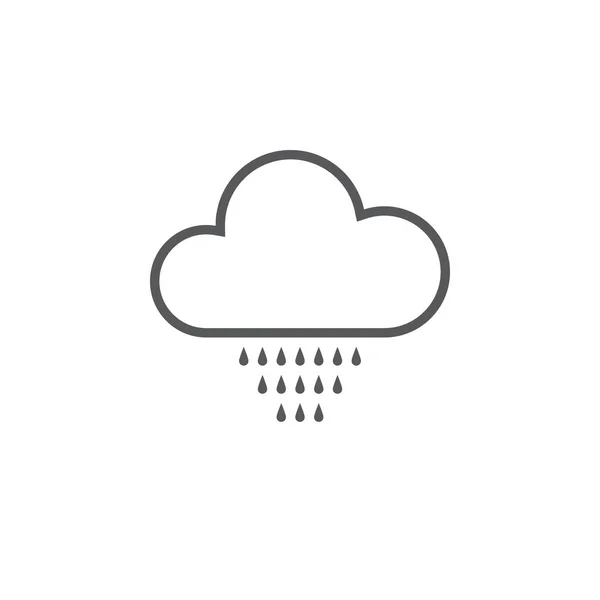 Drizzle Weather Icon Isolated White Background — Stock Vector