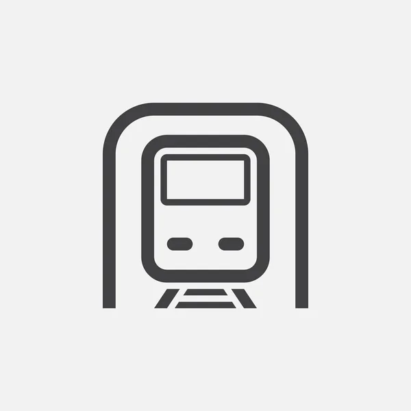 Icono Del Metro Aislado Sobre Fondo Blanco — Vector de stock