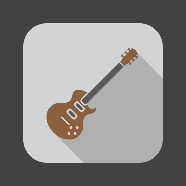Ícone Guitarra Elétrica Isolado Fundo Branco — Vetor de Stock