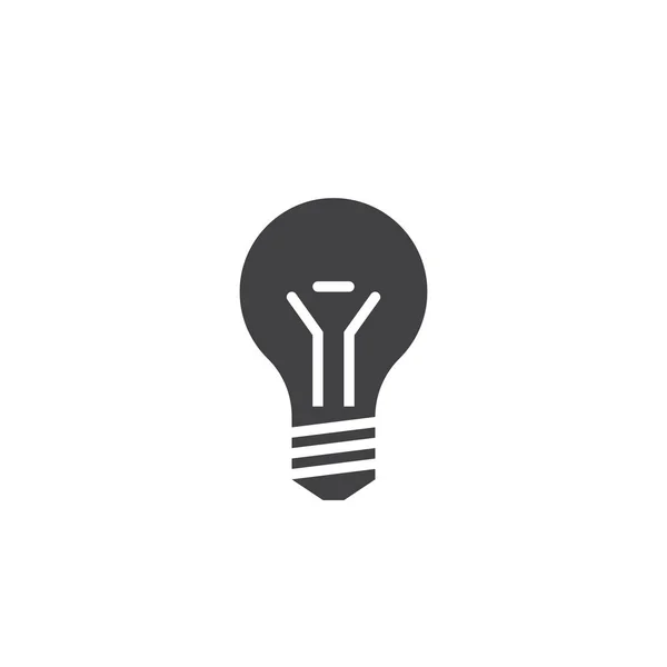 電球アイコン ベクトル ランプ点灯ロゴ イラスト絵文字白で隔離 — ストックベクタ