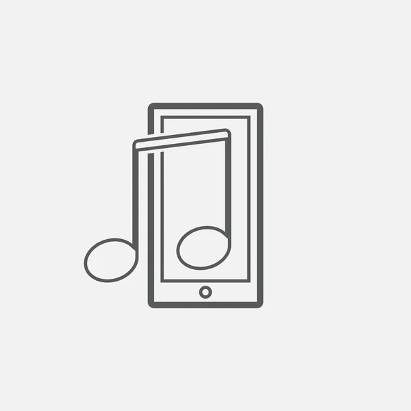 Смартфон Иконкой Белом Фоне — стоковый вектор