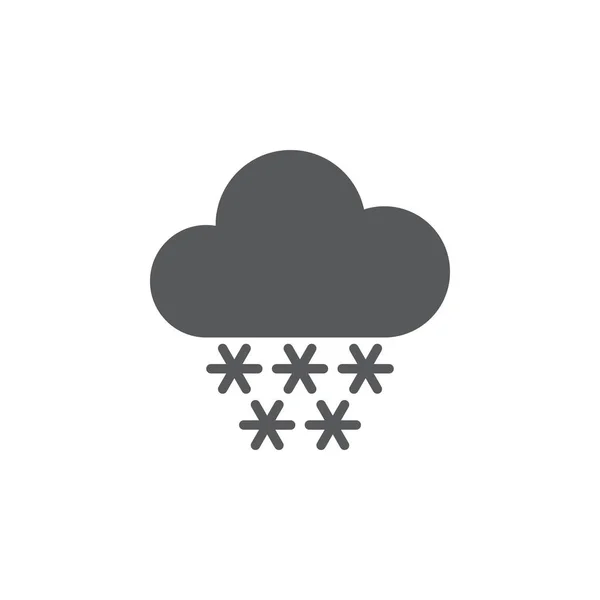 Ikony Pogody Śnieg Białym Tle — Wektor stockowy