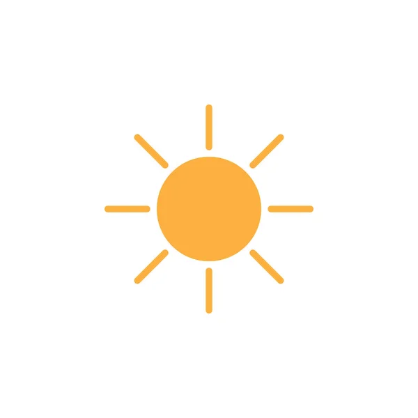 Sonnensymbol Isoliert Auf Weißem Hintergrund — Stockvektor