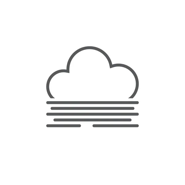 Іконка Туману Ізольована Білому Тлі — стоковий вектор