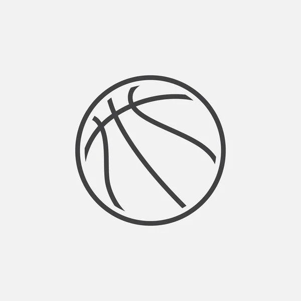 Εικονίδιο Μπάσκετ Απομονώνονται Λευκό Φόντο — Διανυσματικό Αρχείο