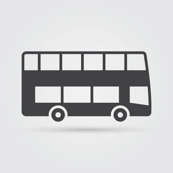 Icona Del Bus Illustrazione Vettoriale Isolata Sfondo Bianco — Vettoriale Stock