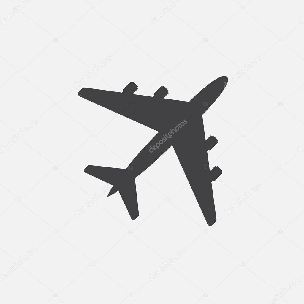 Plane icon isolated on white background 