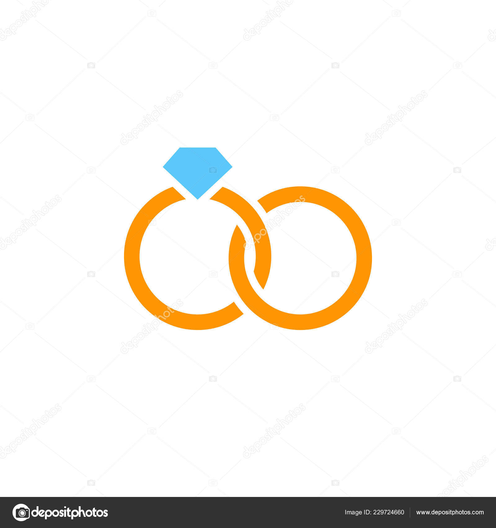Marital Status Icon Vector Wedding Rings Filled Flat Sign Solid ...