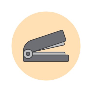 Zımba ince çizgi simgesi, doldurulmuş Anahat vektör logo illüstrasyon, üzerinde beyaz izole doğrusal renkli sembol