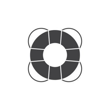 Yardım simge vektör, lifebuoy katı logo illüstrasyon, üzerinde beyaz izole piktogram