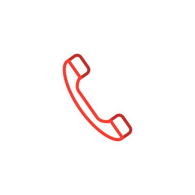 Telefon simgesi satırı simgesi, çağrı Anahat vektör logo illüstrasyon, doğrusal piktogram beyaz izole
