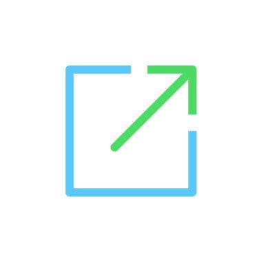 Genişletin satırı simgesi, açık Anahat vektör logo illüstrasyon, doğrusal piktogram beyaz izole