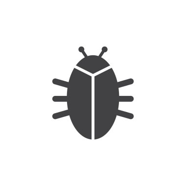 Hata simge vektör, katı logo illüstrasyon, üzerinde beyaz izole piktogram