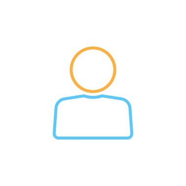 Kullanıcı hesap satırı simgesi, anahat kişi vektör logo illüstrasyon, doğrusal piktogram beyaz izole