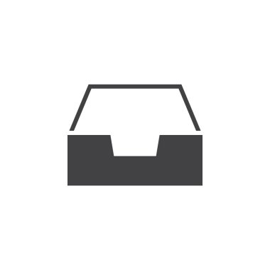 gelen kutusu simge vektör, kutusu sağlam logo illüstrasyon, üzerinde beyaz izole piktogram