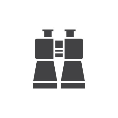 Dürbün simge vektör, katı logo, beyaz, piksel mükemmel illüstrasyon izole piktogram