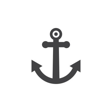 Simge vektör, dolu düz işareti, beyaz, logo illüstrasyon izole katı piktogram çapa