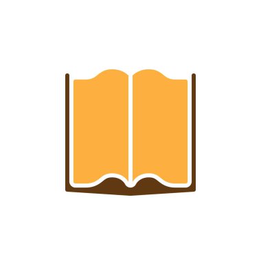 kitap simge vektör, katı logo, beyaz, piksel mükemmel illüstrasyon izole piktogram