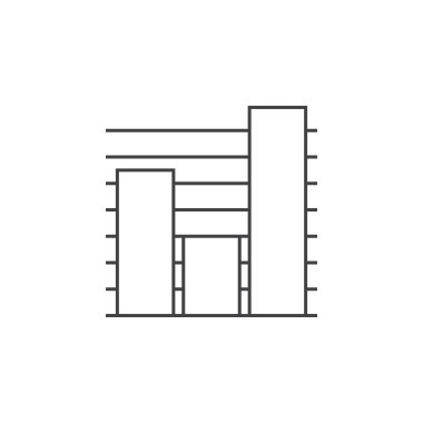 grafik ince çizgi simgesini, grafik Anahat vektör logo illüstrasyon, doğrusal piktogram beyaz izole