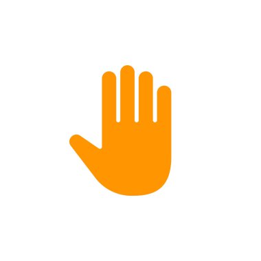 Palm, el simge vektör, düz işareti, beyaz, logo illüstrasyon izole katı renkli sembol dolu