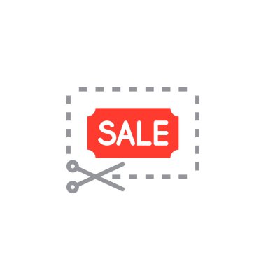 Satılık kupon simge vektör, dolu düz işareti, beyaz, logo illüstrasyon izole katı renkli sembol