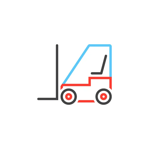 Εικονίδιο Περονοφόρα Γραμμή Εικονογράφηση Λογότυπο Φορέα Διάρθρωσης Φορτηγό Ανελκυστήρα Γραμμική — Διανυσματικό Αρχείο