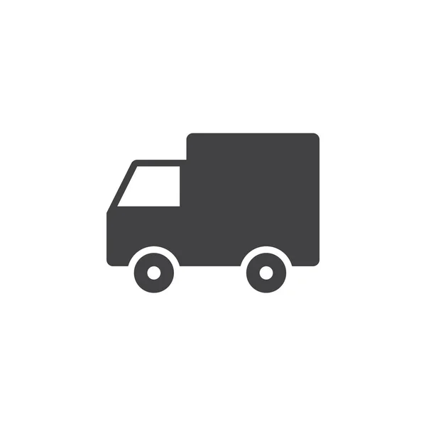 Symbool Van Scheepvaart Vrachtwagen Pictogram Vector Solide Logo Afbeelding Pictogram — Stockvector