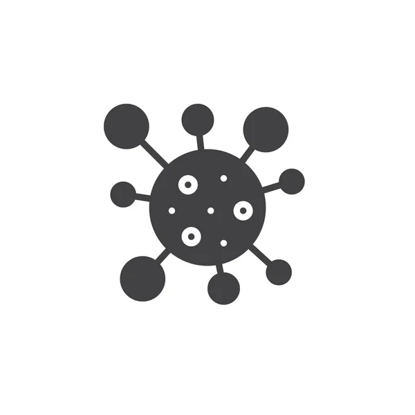 Virus Vektor Ikon Infeksi Gambar Logo Padat Piktogram Diisolasi Pada - Stok Vektor