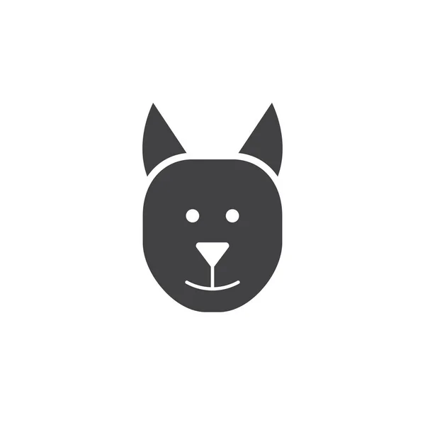 Vetor Ícone Cão Ilustração Logotipo Sólido Animal Estimação Pictograma Isolado — Vetor de Stock